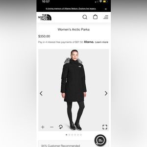 The North face Women’s Arctic Parka black large